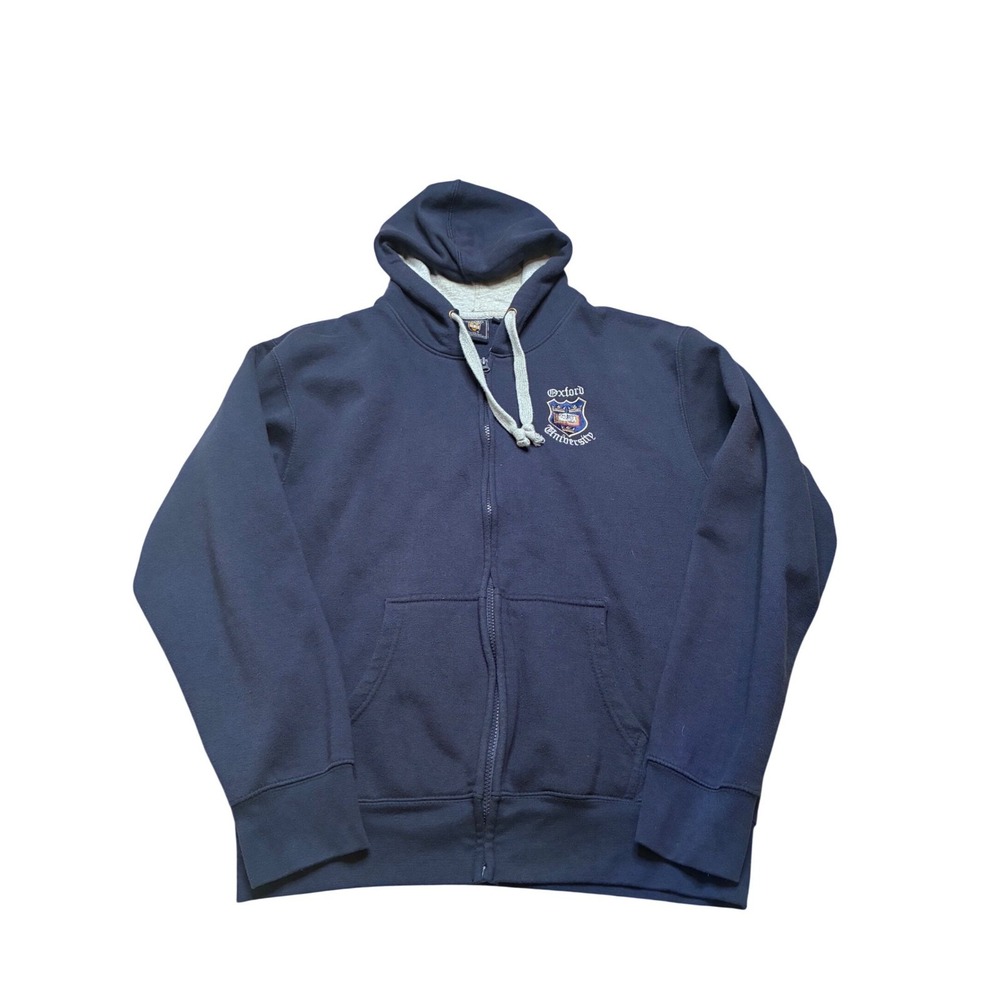 Oxford‎ University Mens Zip Up Hoodie Blue Crest Logo XL Official merchandise